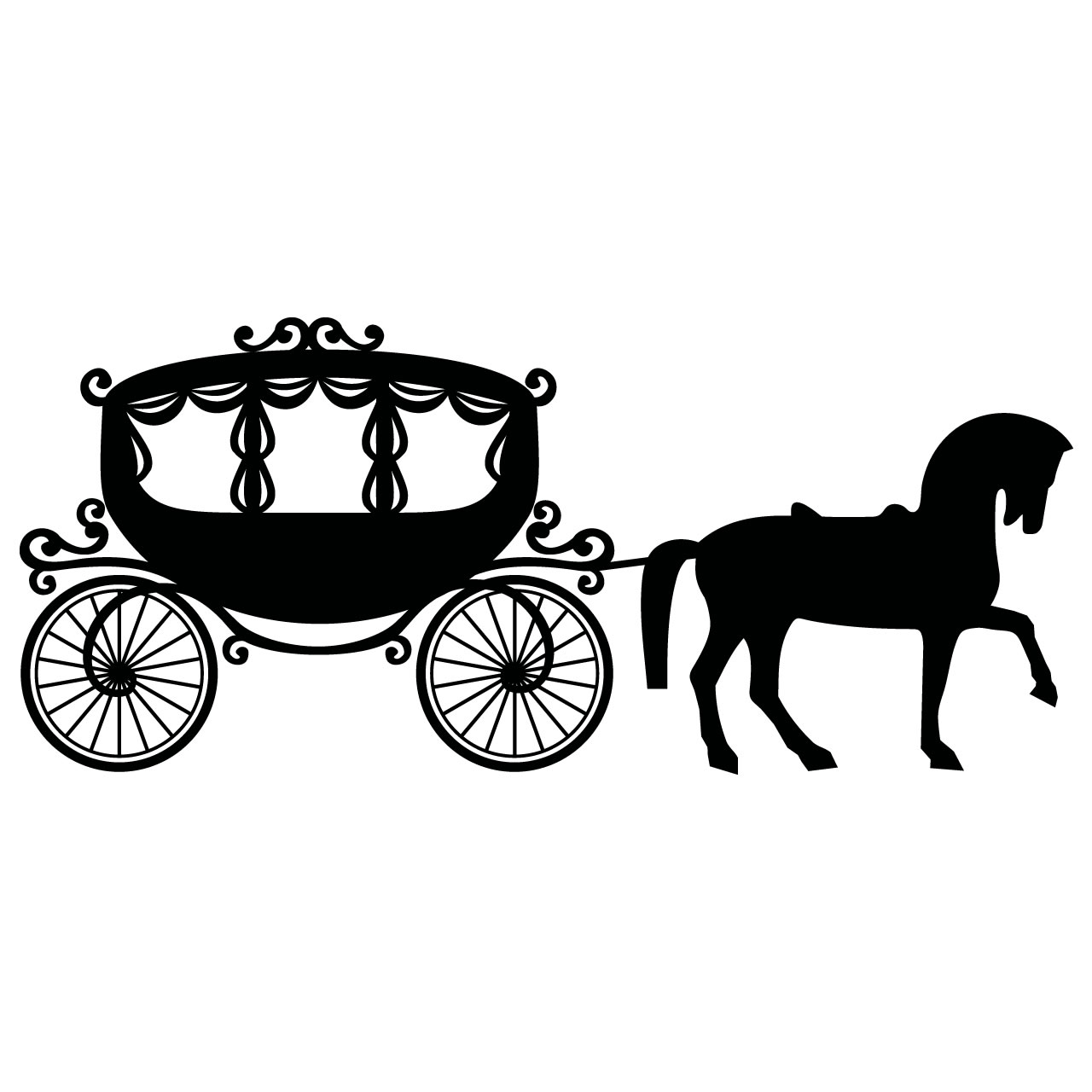 carriage clipart silhouette