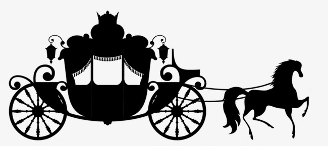 Carriage clipart silhouette. Sketch wedding png image