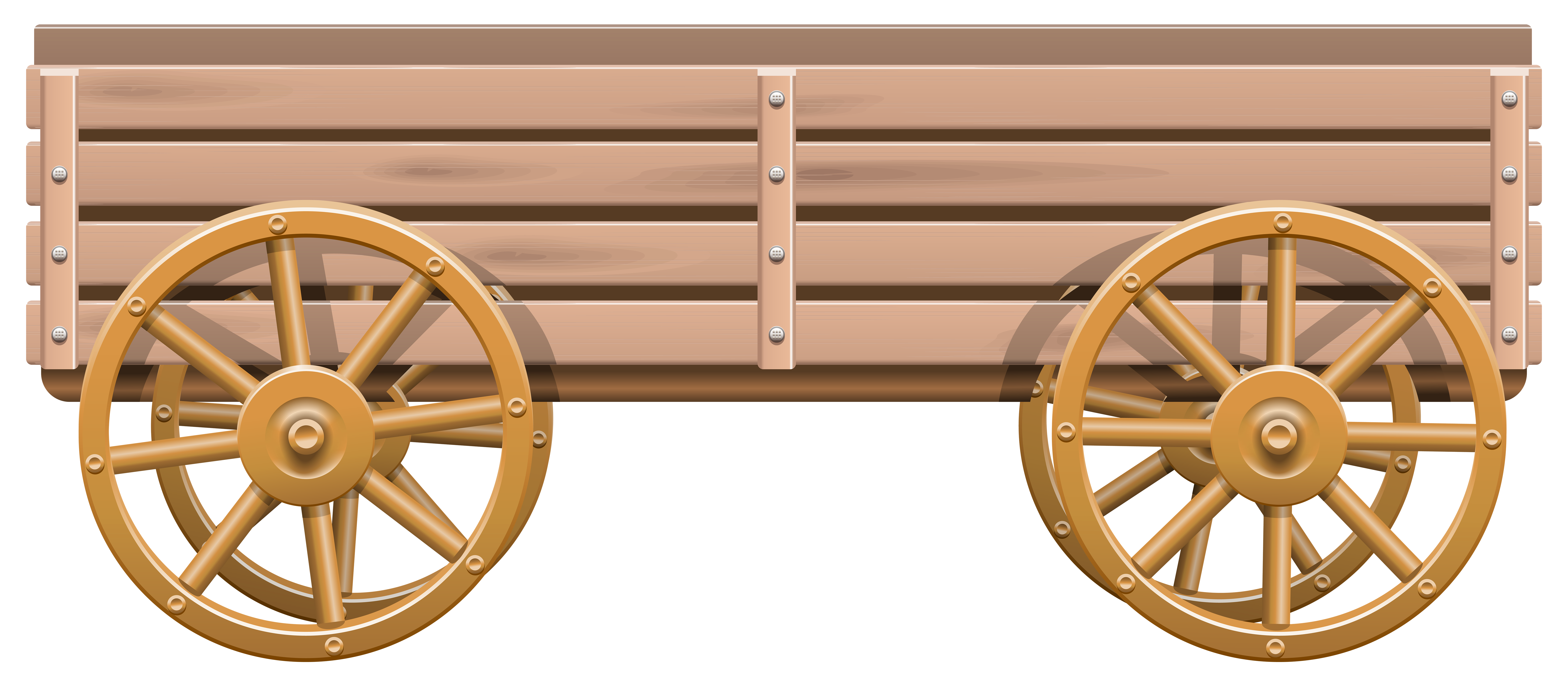 wagon clipart wood cart