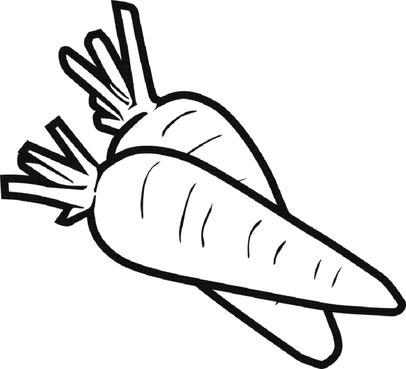 carrot clipart black and white