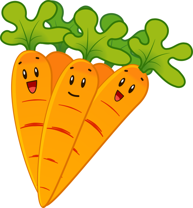 face clipart carrot