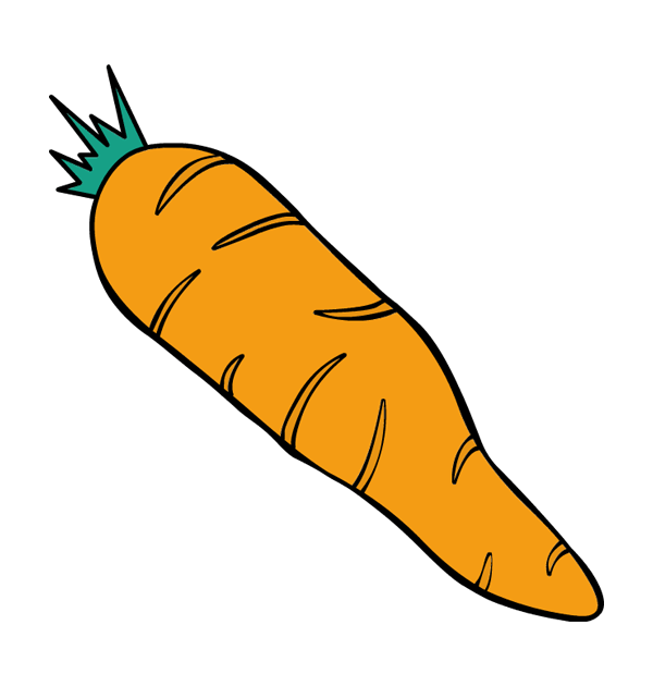 person clipart carrot