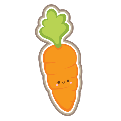 Character svg file and. Carrot clipart cute