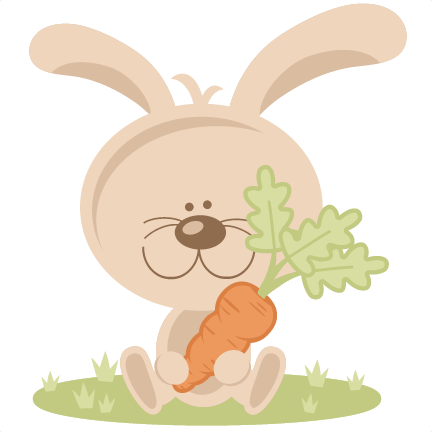 Bunny with svg scrapbook. Carrot clipart silhouette