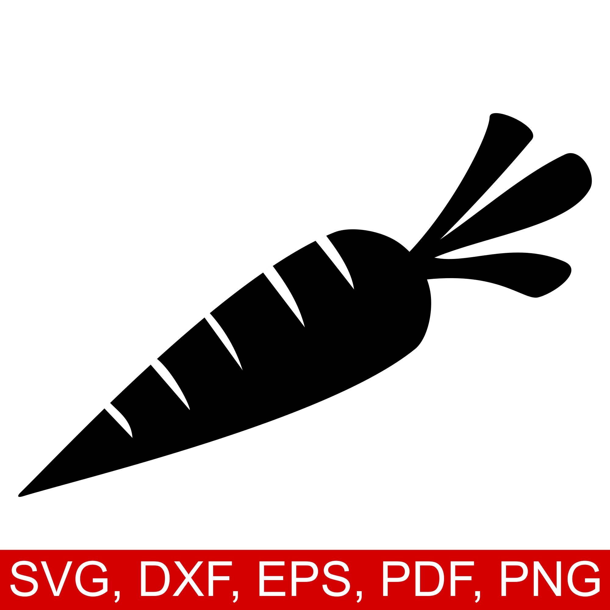 Svg and files printable. Carrot clipart silhouette