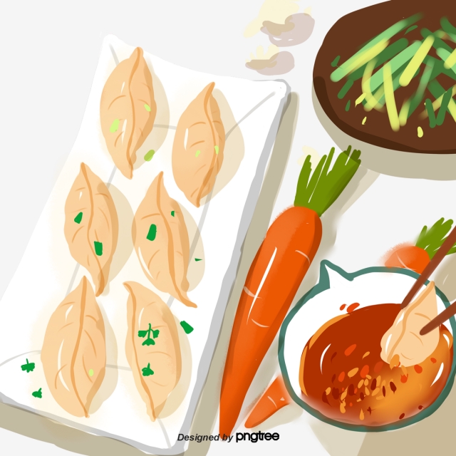 Carrot clipart steamed. Dumplings dinner vinegar 
