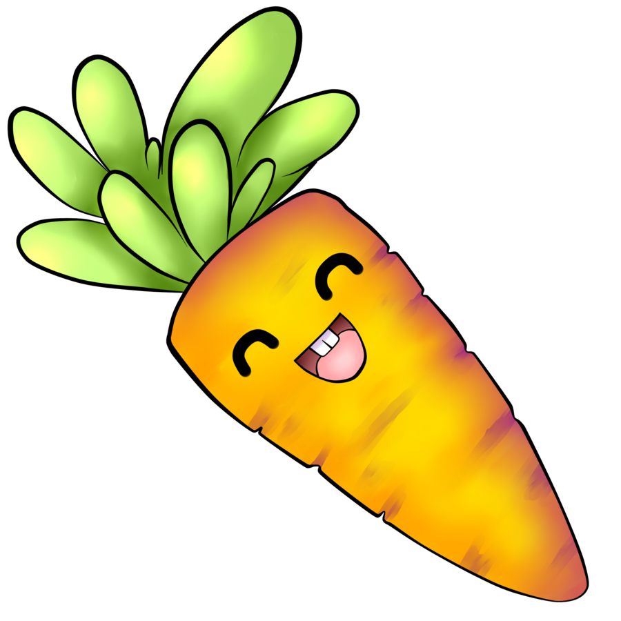 Kawaii carrot by chloeisabunny. Clipart banana seller