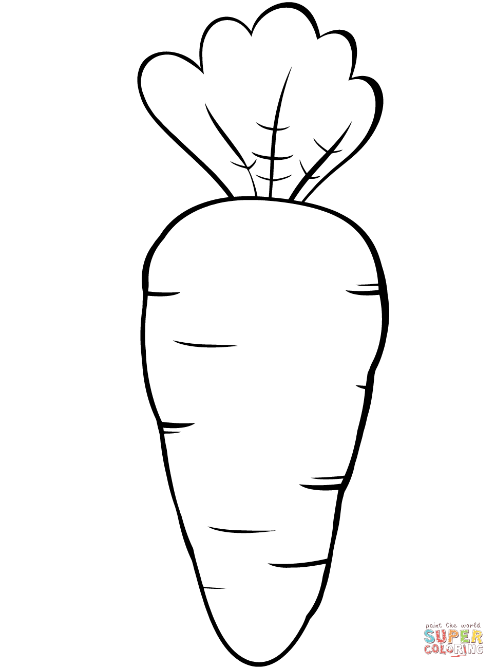 Carrot coloring page free. Carrots clipart printable
