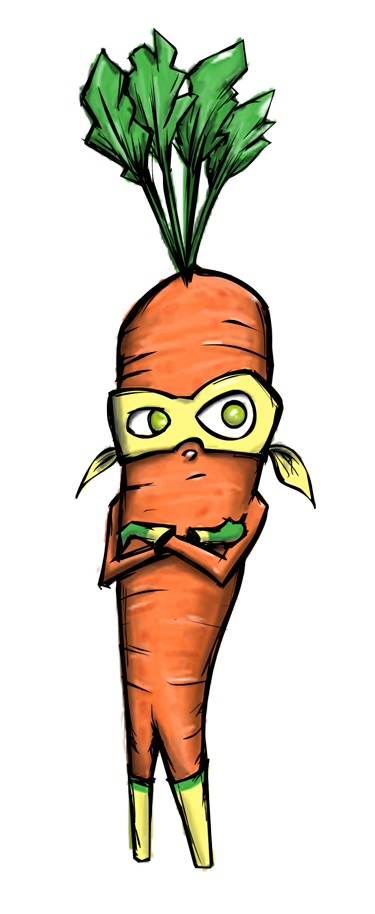 Carrot clipart superhero. Super sprowtz hero veggies