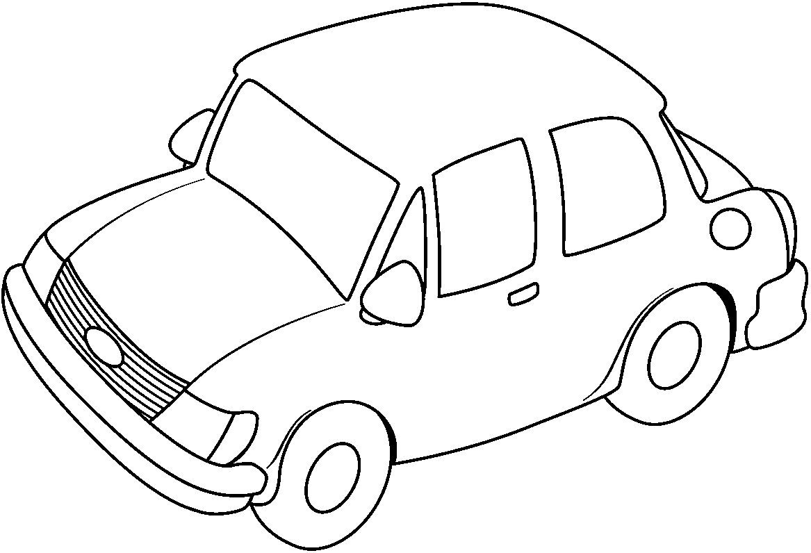 clipart cars black and white