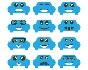 Cars clipart face. Faces png craft emoji