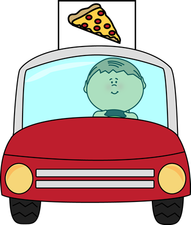 cars clipart pizza
