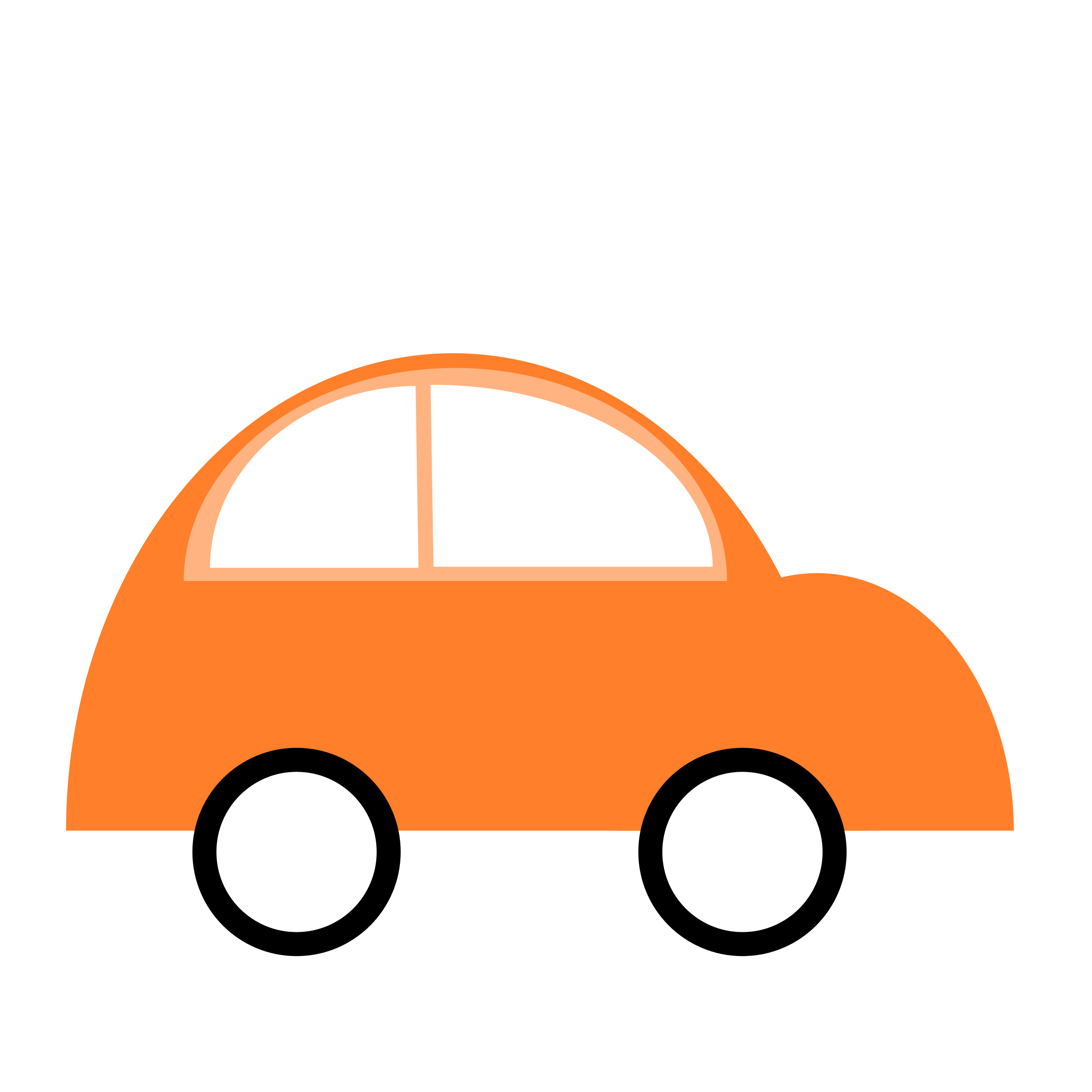 clipart car orange