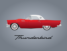 cars clipart thunderbird