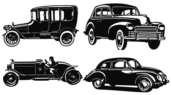 cars clipart vintage