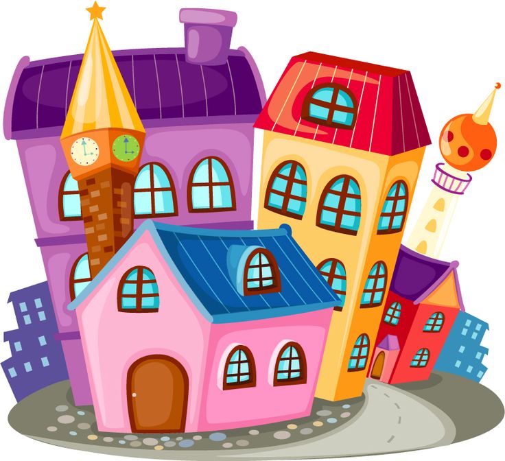 Cartoon clipart building.  best houses images