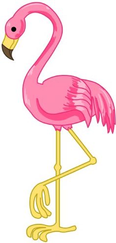 cartoon clipart flamingo