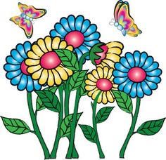 Flowers clip art images. Cartoon clipart flower