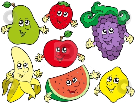 cartoon clipart fruit