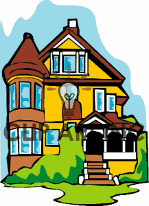 Mansion pencil and in. Cartoon clipart house