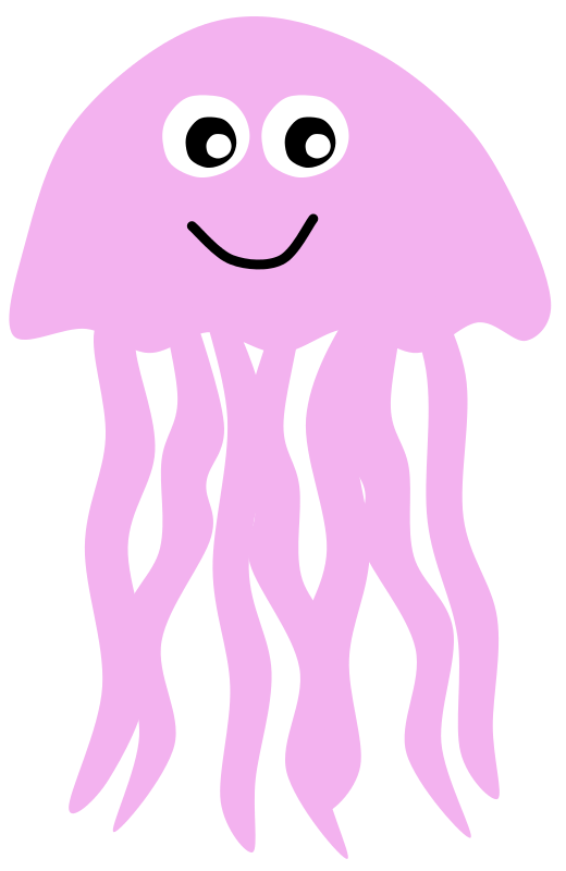 Cartoon jellyfish free . September clipart public domain