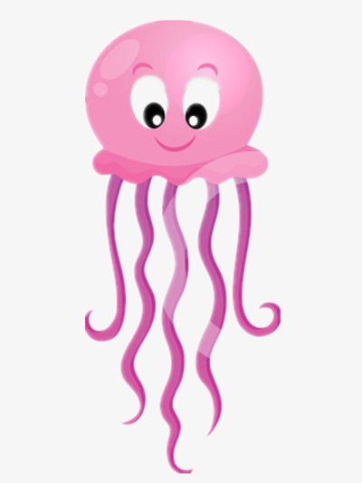 Animal lovely png image. Cartoon clipart jellyfish