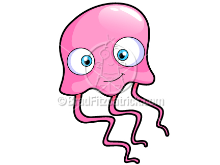 Clip art graphics. Cartoon clipart jellyfish