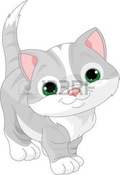 cartoon clipart kitten