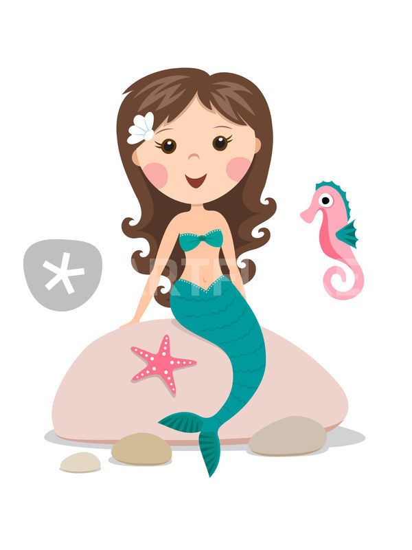 cartoon clipart mermaid