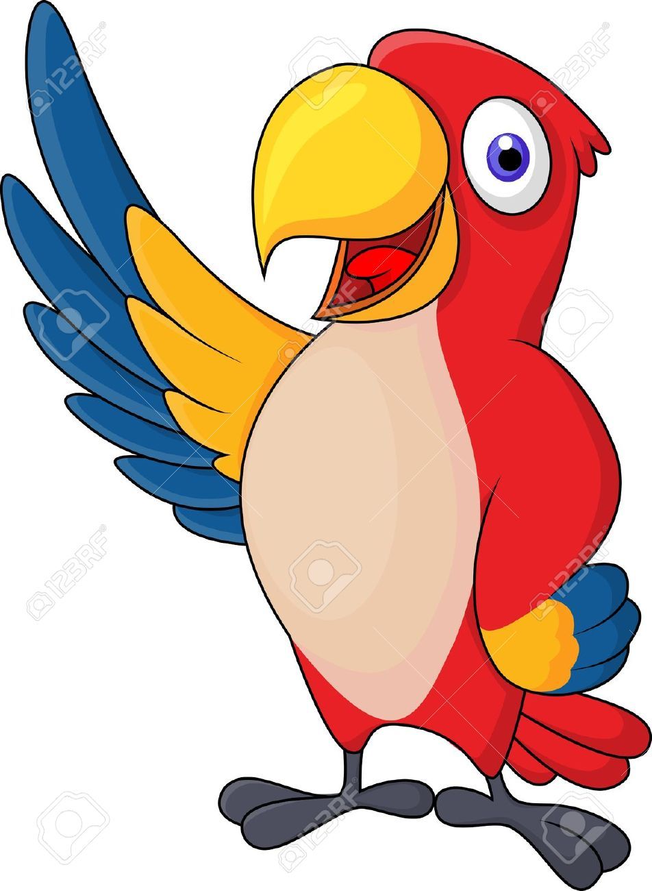 cartoon clipart parrot
