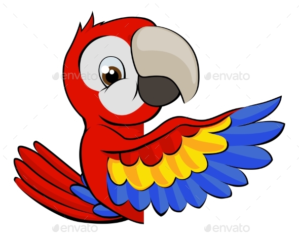 cartoon clipart parrot