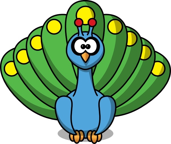 cartoon clipart peacock