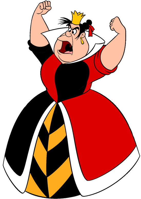Queen of hearts clip. Yelling clipart mad friend