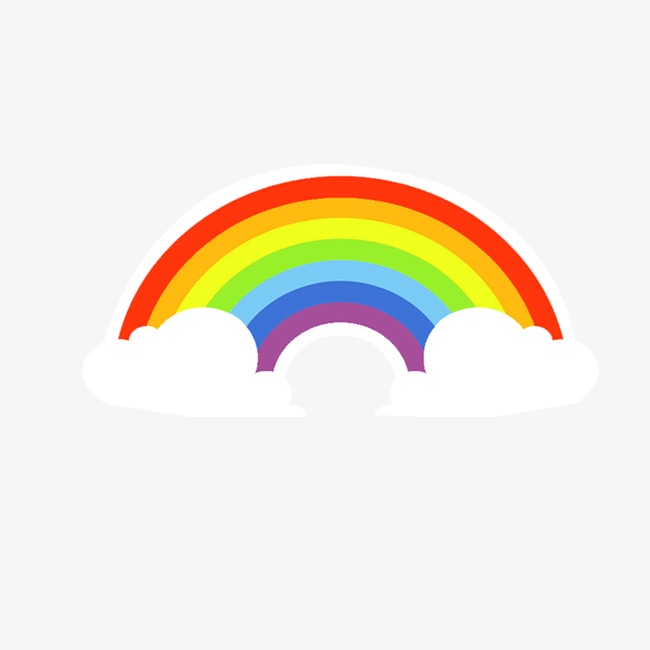 Clouds png image and. Cartoon clipart rainbow