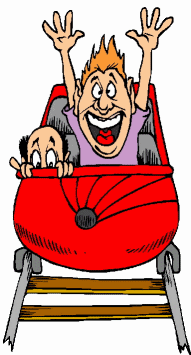  rollercoasters animated images. Cartoon clipart roller coaster