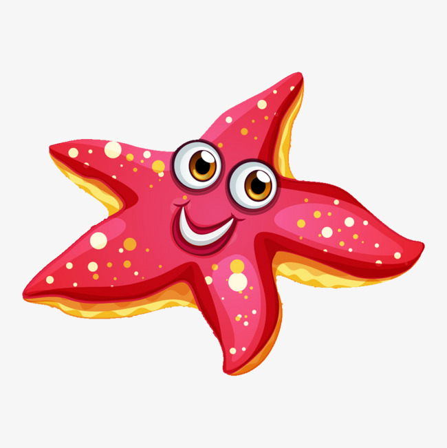 Cartoon clipart starfish. Cute red png image