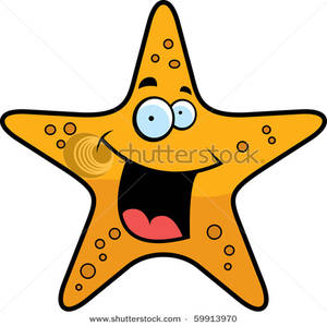 Cartoon clipart starfish. Image a smiling 