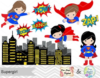 supergirl clipart superhero