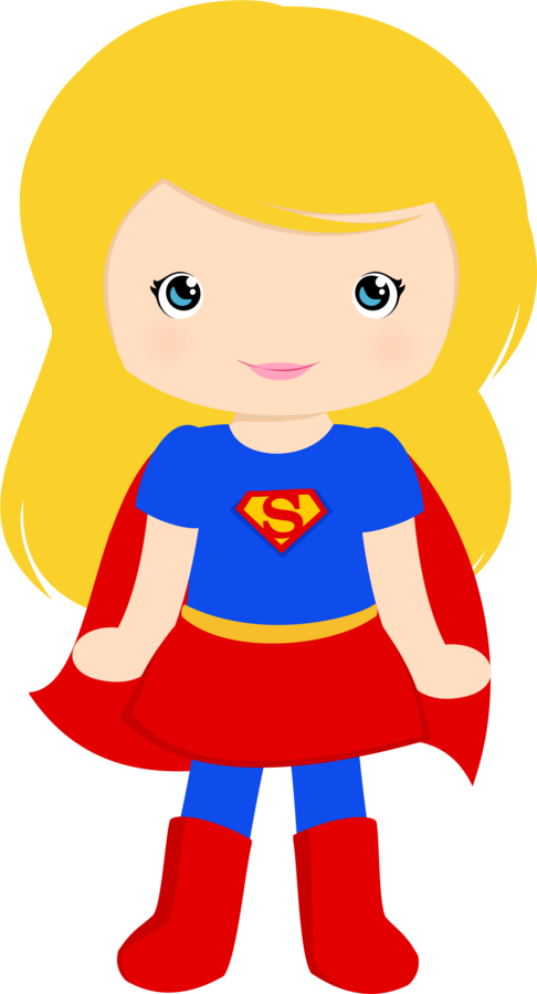cartoon clipart supergirl