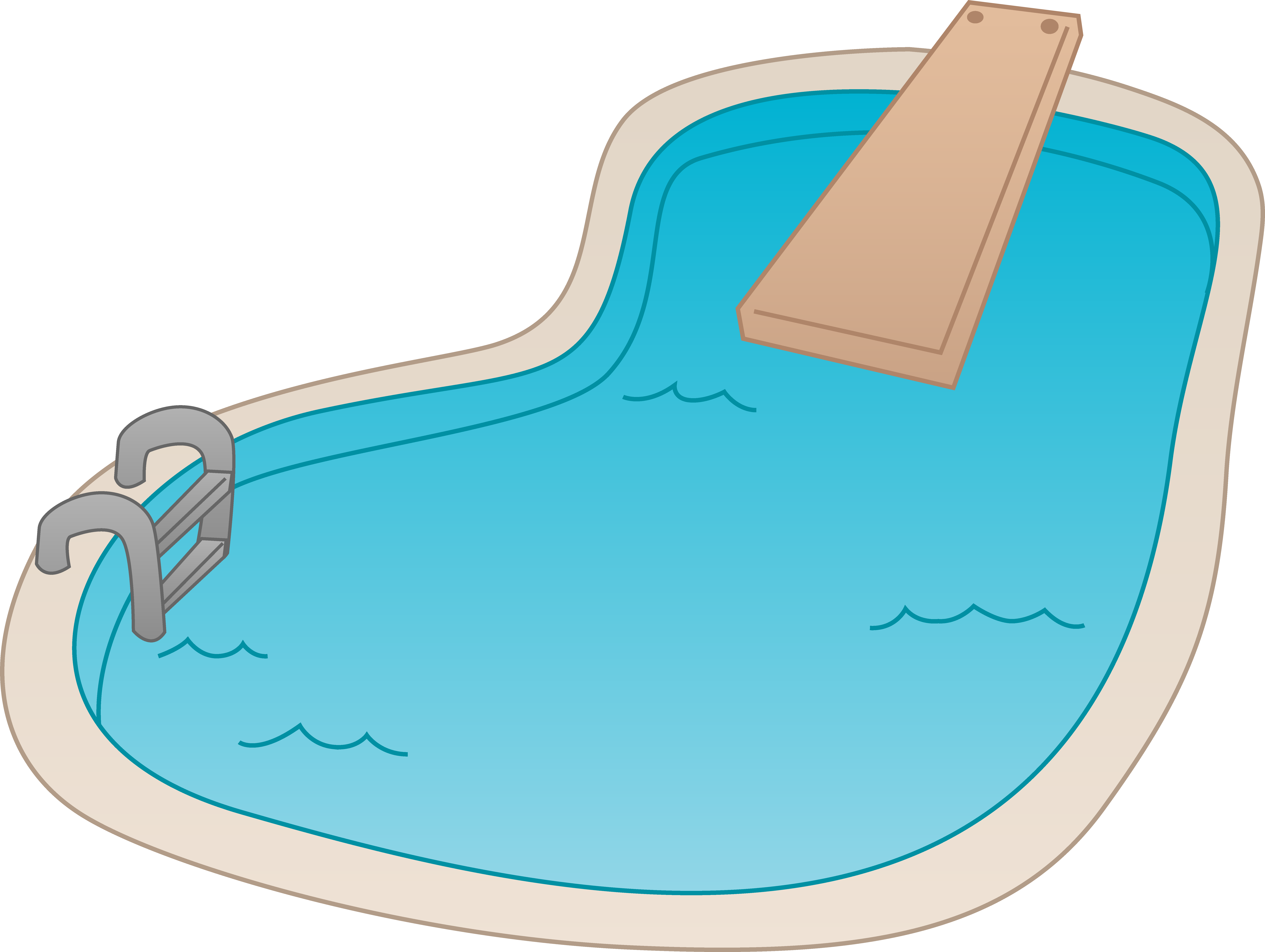 Swimming pool cartoon . Lifeguard clipart animated