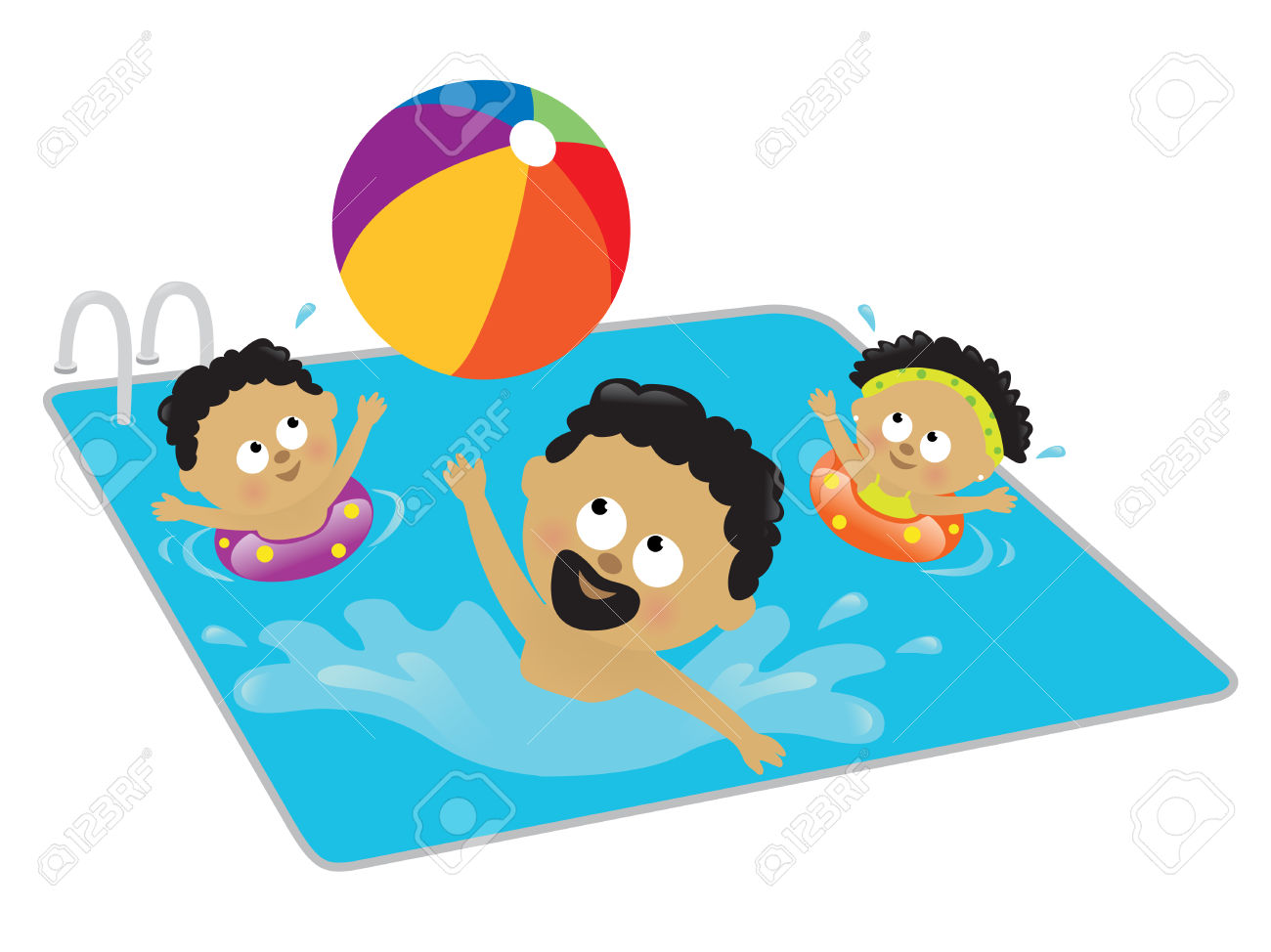 clipart child swimming pool