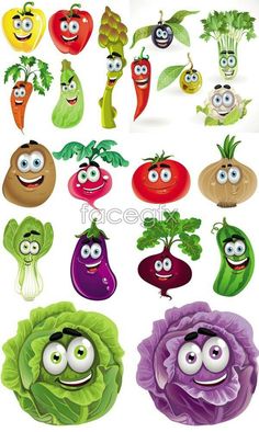 Cartoon clipart vegetable. Drawings of vegetables fruit