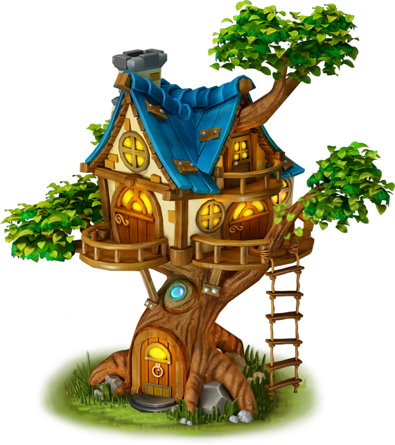 Image tree illus dreamfields. Cartoon house png
