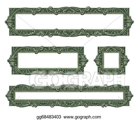 Cash clipart border. Money borders stock illustration