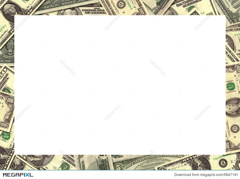 Money background stock photo. Cash clipart border