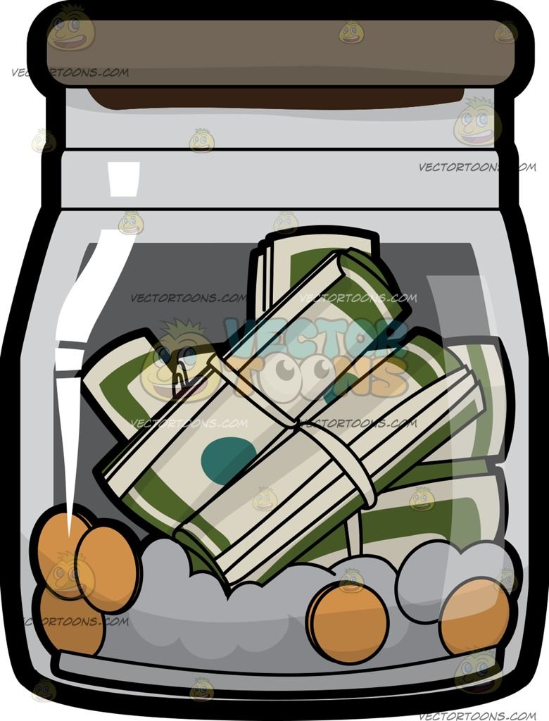 dollar clipart money jar