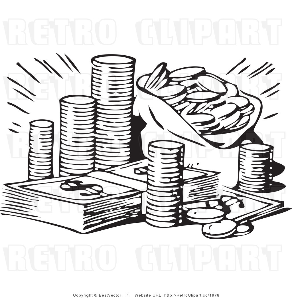 cash clipart outline