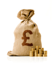 Bag of money stock. Cash clipart pound
