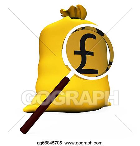 Cash clipart pound. Stock illustration sack shows