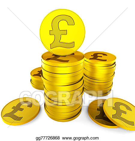 Stock illustration savings indicates. Cash clipart pound